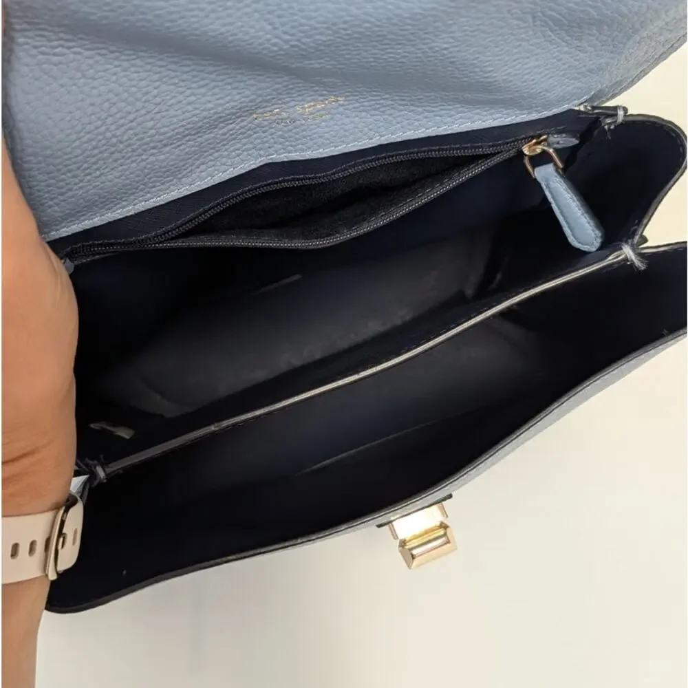 Kate Spade New York Blue Morning Sky Leather Backpack Womens One Size